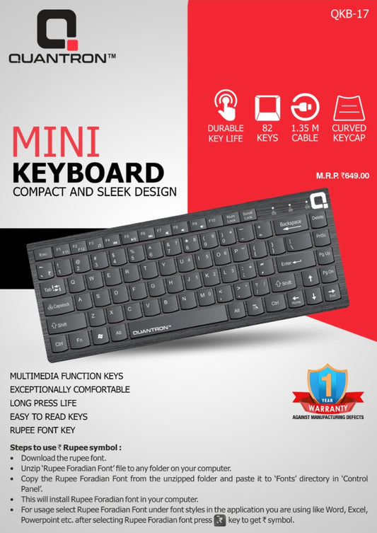 Quantron Mini Multimedia Keyboard #370