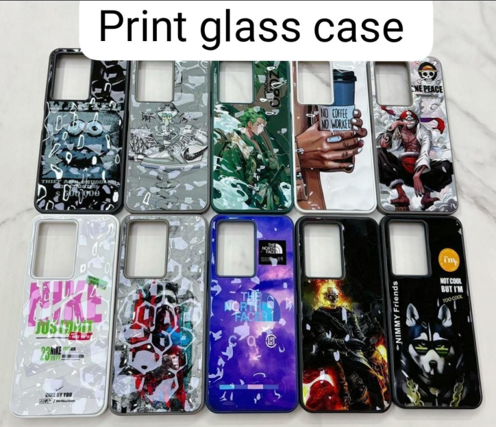 printed glass mobile cover #81