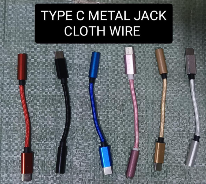 Type c to Audio metal Jack Cloth wire #272