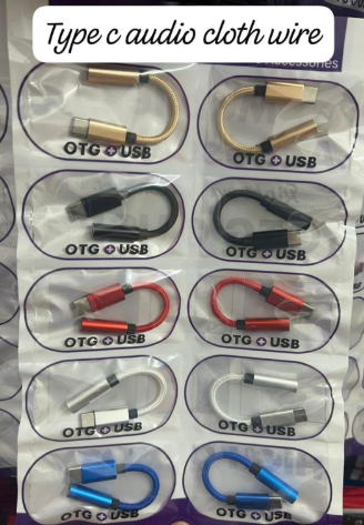 type c to cloth wire otg #820